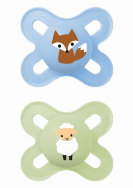 MAM Start Πιπίλα Σιλικόνης Λευκό 0-2 μηνών 2τμχ