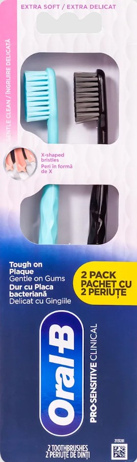 Oral B Pro Sensitive Clinical Οδοντόβουρτσα Πολύ Μαλακή 2 Τεμάχια
