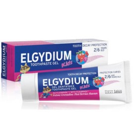 Elgydium Kids οδοντόπαστα gel κόκκινα φρούτα 1000ppm 50ml