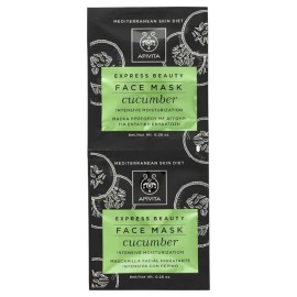 Apivita New Express Beauty Cucumber Μάσκα Ενυδάτωσης Με Αγγούρι 2x8ml