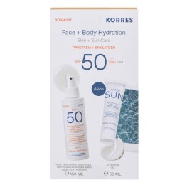 Korres Promo Hydrating Suncare Ritual Υψηλή Αντηλιακή Προστασία με Yoghurt Αντηλίακό Spray για Πρόσωπο & Σώμα SPF50+, 150ml & Yoghurt Cooling After Sun Gel για Ενυδάτωση & Καταπράυνση, 50ml, 1σετ