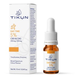 Tikun Day Time 5% CBD 250mg & CBG 250mg Υπογλώσσιες Σταγόνες 10ml