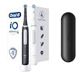 Oral-B iO 4 Duo Black & White Ηλεκτρικές Οδοντόβουρτσες Μαύρο & Λευκό, 2 τεμάχια