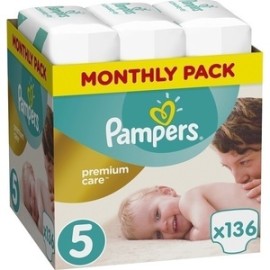 Pampers Premium Care Monthly Pack Νο5 (11-16kg) 136τμχ