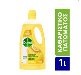 Dettol υγρό πολυκαθαριστικό αντιβακτηριδιακό για μεγάλες επιφάνειες power & fresh sparkling lemon & lime burst (1lt)