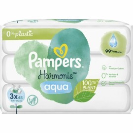 Pampers Harmonie Aqua ,144 baby wipes (2+1 δώρο)