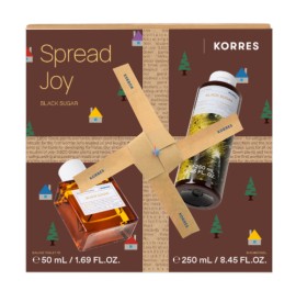 Korres Set Spread Joy Black Sugar Eau De Toilette 50ml + Showergel Black Sugar Αφρόλουτρο Black Sugar 250ml