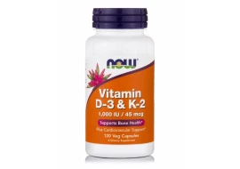 Now Vitamin D-3 & K-2 120 Veg. Caps