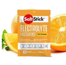 SaltStick Electrolyte FastChews Tart Orange Γεύση Πορτοκάλι, 10 μασώμενες ταμπλέτες