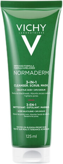 Vichy Normaderm 3 in 1 cleanser + Scrub + Mask 125ml