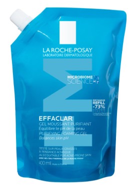 La Roche-Posay Effaclar Purifying Foaming Gel +Μ Refill Καθαρισμός για το Λιπαρό Δέρμα με Τάση Ακμής, 400ml