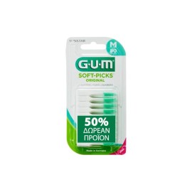 GUM Soft-Picks Original Μεσοδόντιες Οδοντογλυφίδες Medium, 80τμχ