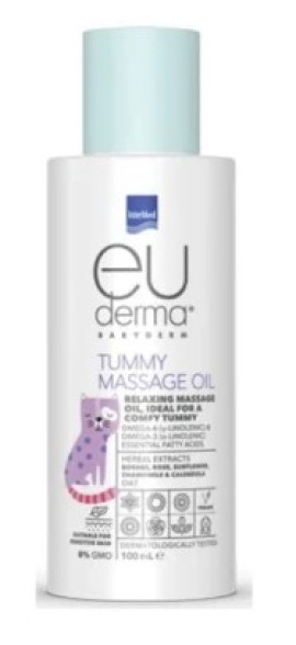 Intermed Euderma Babyderm Tummy Massage Oil Λάδι κατά των Κολικών των Βρεφών 100ml