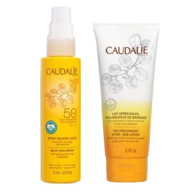 Caudalie Set Milky Sun Spray SPF50 Αντηλιακό Γαλάκτωμα για Πρόσωπο και Σώμα 75ml & Tan Prolonging After Sun Lotion 75ml