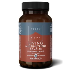 Terranova Living Multinutrient Complex Πολυβιταμίνη με 16 Φρέσκες Ολόκληρες Υπερτροφές Ψυχρής ξήρανσης 50vcaps