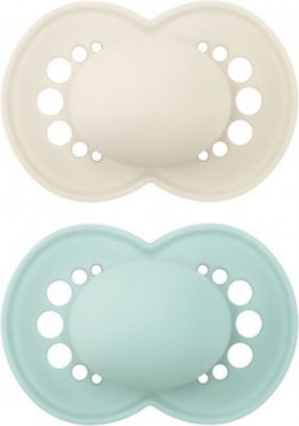 MAM Original Ορθοδοντική Πιπίλα Σιλικόνης Λευκή 6-16m 2τμχ