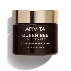 Apivita Queen Bee Longevity Rich Day Cream Πλούσια Βελούδινη Κρέμα Για Δράση Σε 12 Δείκτες Νεότητας, 50ml