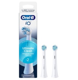 Oral-B iO Ultimate Clean White Ανταλλακτικές Κεφαλές Ηλεκτρικής Οδοντόβουρτσας, 2τεμ