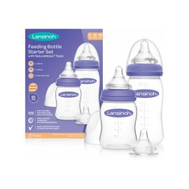 Lansinoh Starter Set Feeding Bottle Μπιμπερό Πλαστικό 240ml & 160ml