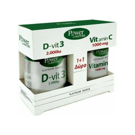 Power Health Classics Platinum Range Vitamin D-Vit3 2000iu 60 ταμπλέτες & Vitamin C 1000mg 20 ταμπλέτες