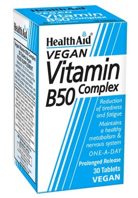 Health Aid Vitamin B50 Complex, 30 ταμπλέτες