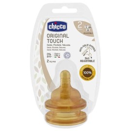 Chicco Original Touch Θηλή Καουτσούκ Κανονική Ροή 2-4m+ 2τμχ