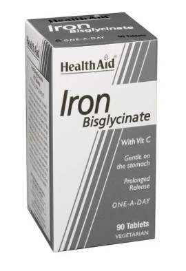 Health Aid Iron Bisglycinate with Vit C Σίδηρος Δισγλυκινικός 30mg με Βιταμίνη C, 30tabs