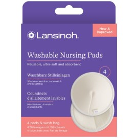 Lansinoh Washable Nursing Pads Πλενόμενα Επιθέματα Στήθους, 4τεμ
