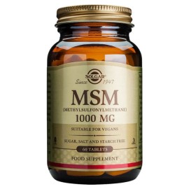 Solgar MSM 1000mg Μεθυλσουλφονυλμεθάνη Συμπλήρωμα Διατροφής Οργανικού Θείου 60tabs