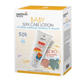 Panthenol Extra Promo Baby Sun Care Lotion SPF50 200ml & Δώρο 2 Παιχνιδάκια Άμμου Χελώνα και Κοχύλι