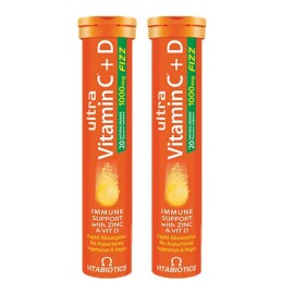 Vitabiotics Set Ultra Vitamin C & D 1000mg Fizz 20effer.tabs 1+1 Δώρο