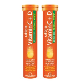Vitabiotics Set Ultra Vitamin C & D 1000mg Fizz 20effer.tabs 1+1 Δώρο