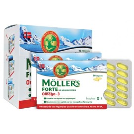 Mollers Forte Ιχθυέλαιο & Μουρουνέλαιο Πλούσιο σε Ω3 Λιπαρά Οξέα 150caps
