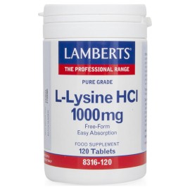 Lamberts L-Lysine HCL 1000mg Συμπλήρωμα Διατροφής με Λυσίνη 120tabs