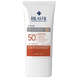 Rilastil D-Clar Uniforming Cream Spf50+ Medium Color Αντηλιακή Κρέμα Προσώπου Πολύ Υψηλής Προστασίας με Χρώμα με Όψη Μεσαίας Απόχρωσης 40ml