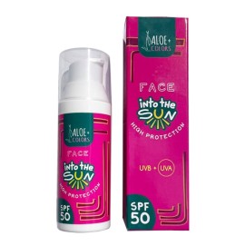 Aloe+ Colors Into the Sun High Protection Face Sunscreen SPF50 Αντηλιακή Κρέμα Προσώπου, 50ml