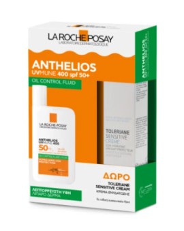 La Roche Posay Anthelios UVMUNE 400 SPF50+ Oil Control Fluid 50ml Αντηλιακό Προσώπου για Λιπαρές Επιδερμίδες + Toleriane Sensitive Cream Ενυδατική Κρέμα 15ml