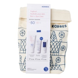 Korres Set Yoghurt Hydrate your Skin+ Sun Care Face Sunscreen Cream SPF50, 40ml & Gel Cream, 20ml & Foaming Cream Cleanser, 20ml