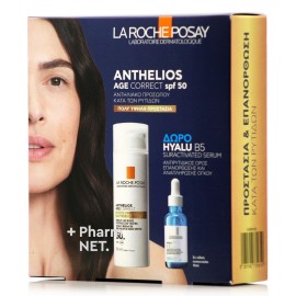 La Roche Posay Promo Anthelios Age Correct Αντηλιακό Προσώπου κατά των Ρυτίδων Spf50 50ml + Hyalu B5 Anti-Wrinkle Serum 10ml