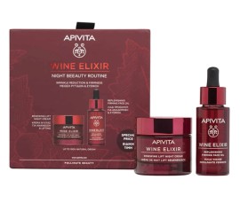 Apivita Promo Night Beeauty Routine Wine Elixir Renewing Lift Night Cream 50ml & Wine Elixir Replenishing Firming Face Oil 30ml