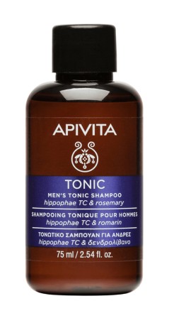 Apivita Mens Tonic Hippophae TC & Roremary Shampoo Τονωτικό Σαμπουάν κατά της Τριχόπτωσης για Άνδρες 75ml