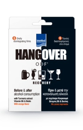 Intermed Hangover ODF Recovery 6 ταινίες διασπειρόμενες στο στόμα
