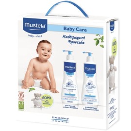Mustela Baby Care Set Gentle Cleansing Gel 500ml & Hydra Body Lotion 500ml & δώρο Musti Αρκουδάκι