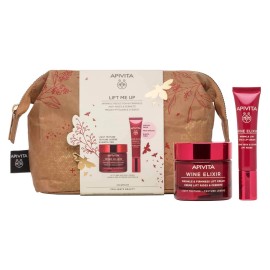 Apivita Set Lift me up Wine Elixir Wrinkle & Firmness Lift Light Cream 50ml + Wine Elixir Wrinkle Lift Eye & Lip Cream 15ml