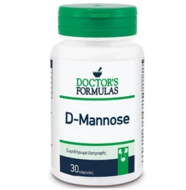 Doctors Formulas D-Mannose Συμπλήρωμα Διατροφή Για Τη Φυσιολογική Λειτουργία Tου Ουροποιητικού Συστήματος 30 Κάψουλες