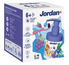 Jordan Jonior 6+ Toothpaste Pump, 150ml