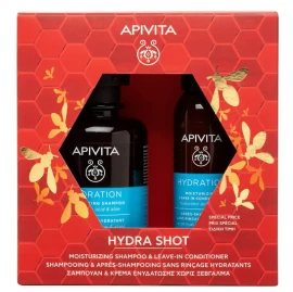 Apivita Hydra Shot Promo Moisturizing Shampoo Σαμπουάν, 250ml & Leave-In Conditioner Κρέμα Ενυδάτωσης χωρίς Ξέβγαλμα, 100ml, 1σετ
