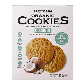 Frezyderm Organic Cookies Coconut 0% Sugar Βιολογικά Μπισκότα με Καρύδα & 0% Ζάχαρη, 135g