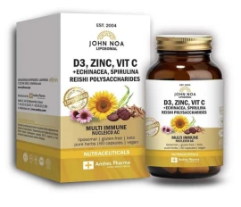 John Noa D3, Zinc, Vitamin C Λιποσωμιακό 60 Κάψουλες