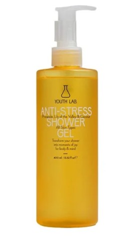 Youth Lab Anti-Stress Shower Gel With Pump 400ml - Αφρόλουτρο Με Ανανά, Lilly & Καρύδα